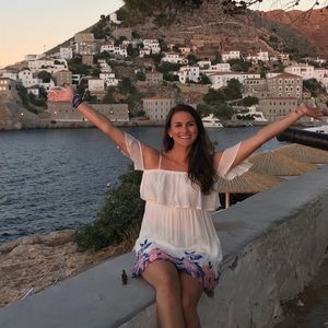 White embroidered spring/summer dress